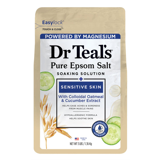 Dr Teal's Pure Epsom Salt Magnesium Soaking Solution - Sensitive Skin