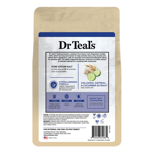 Dr Teal's Pure Epsom Salt Magnesium Soaking Solution - Sensitive Skin