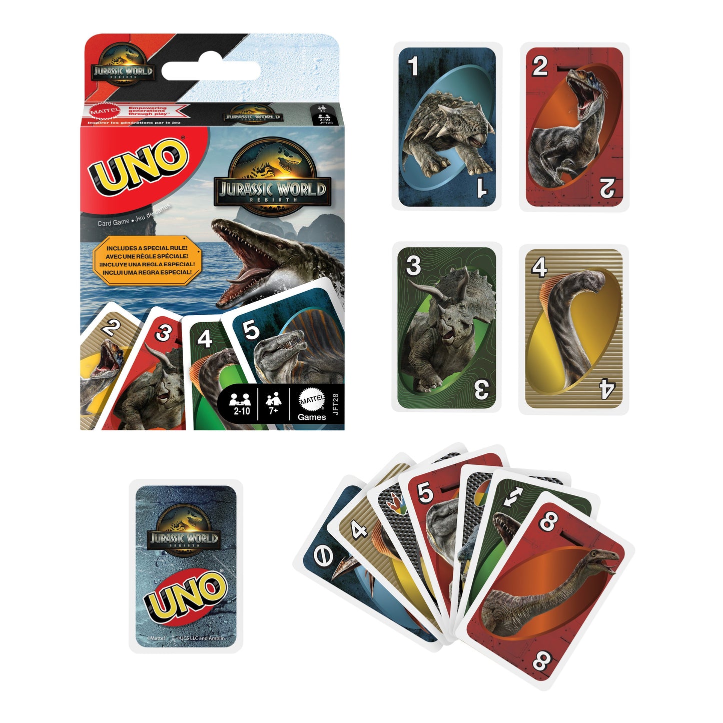 UNO Jurassic World Rebirth Edition Card Game
