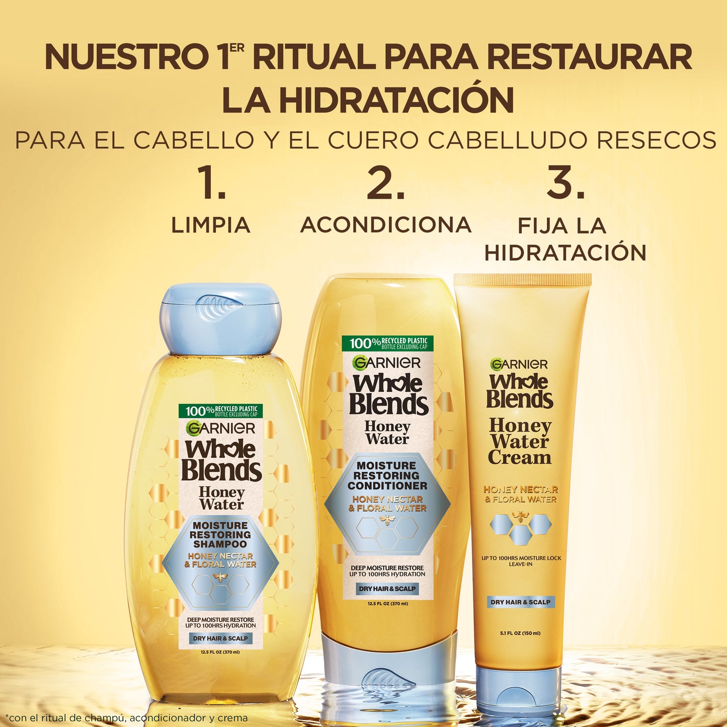 Garnier Whole Blends Honey Water Moisture Restoring Shampoo