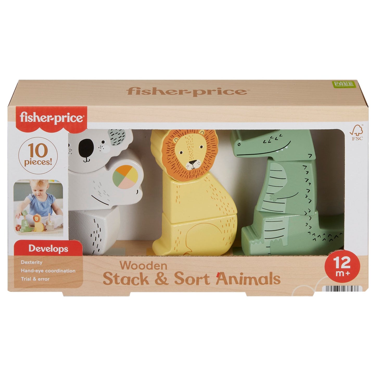 Fisher-Price Wooden Stack & Sort Animals
