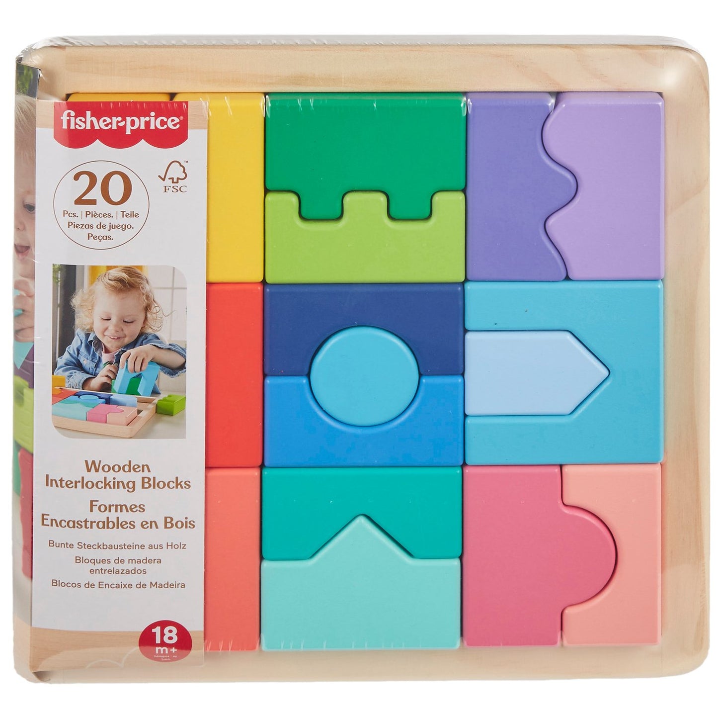 Fisher-Price Wooden Interlocking Blocks