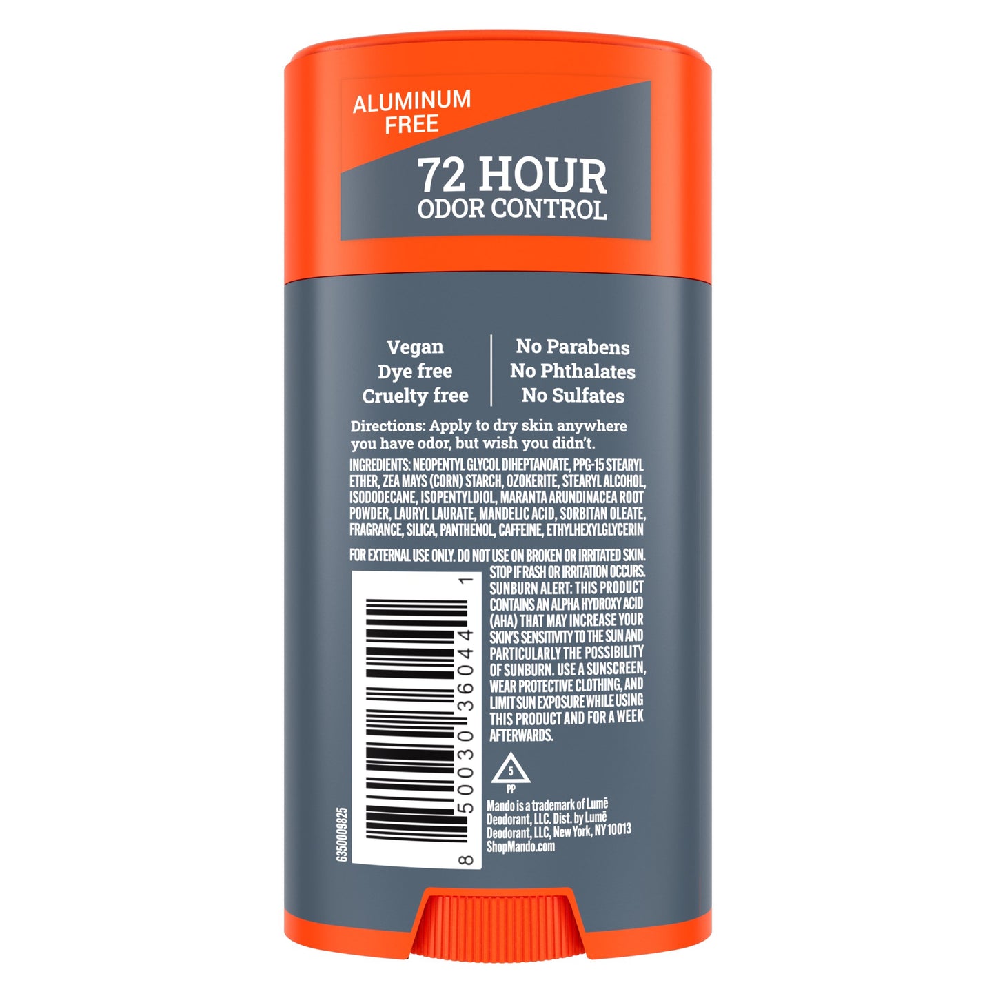 Mando Whole Body Deodorant - Men's Aluminum-Free Smooth Solid Stick Deodorant - Mt Fuji