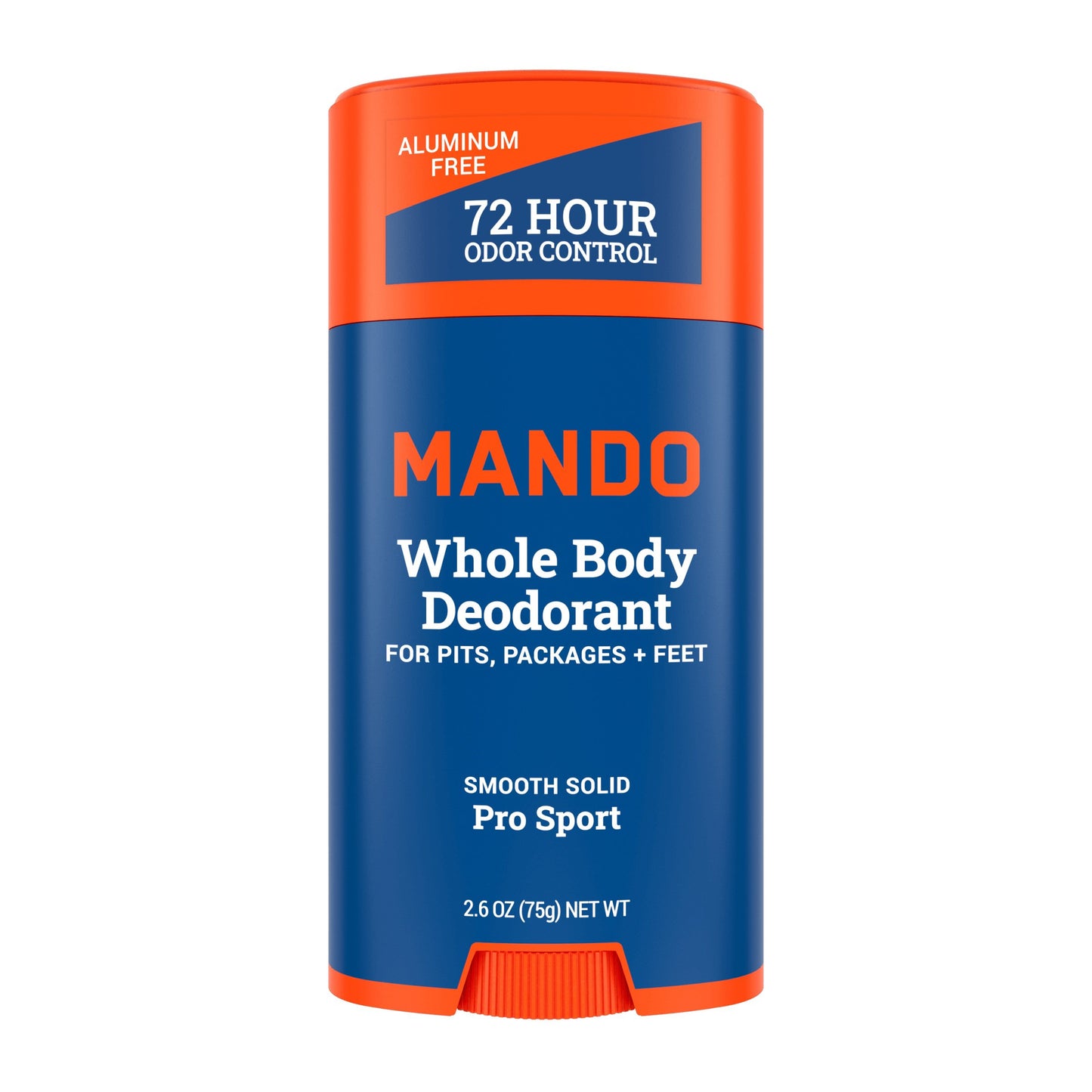 Mando Whole Body Deodorant - Men's Aluminum-Free Smooth Solid Stick Deodorant - Pro Sport