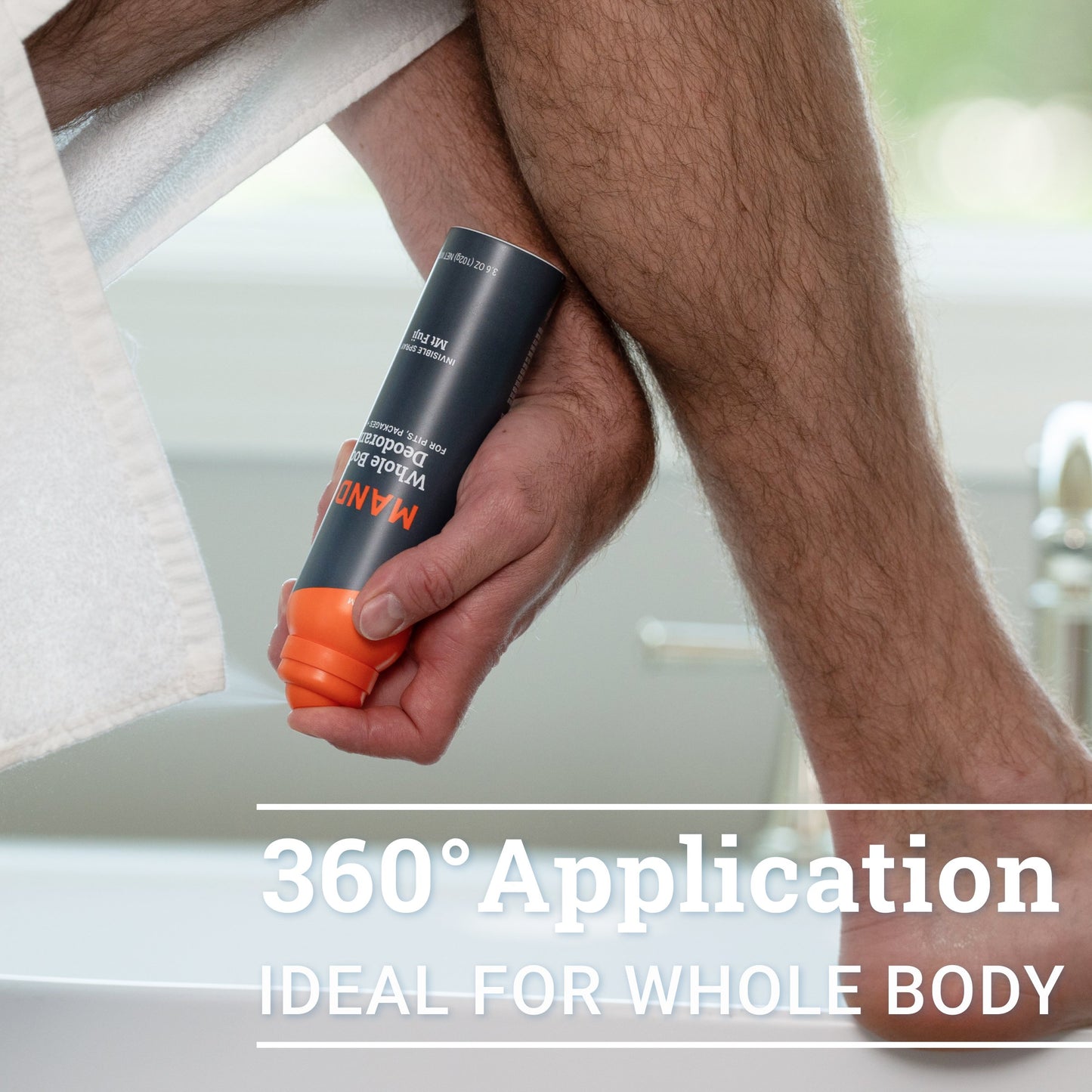 Mando Whole Body Men's Deodorant - Invisible Spray Deodorant - Aluminum Free - Mt Fuji
