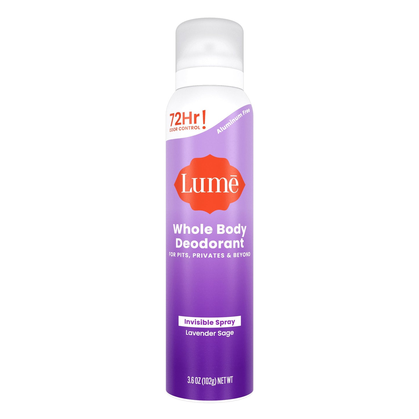 Lume Whole Body Aluminum Free Women's Invisible Spray Deodorant - Lavender Sage Scent
