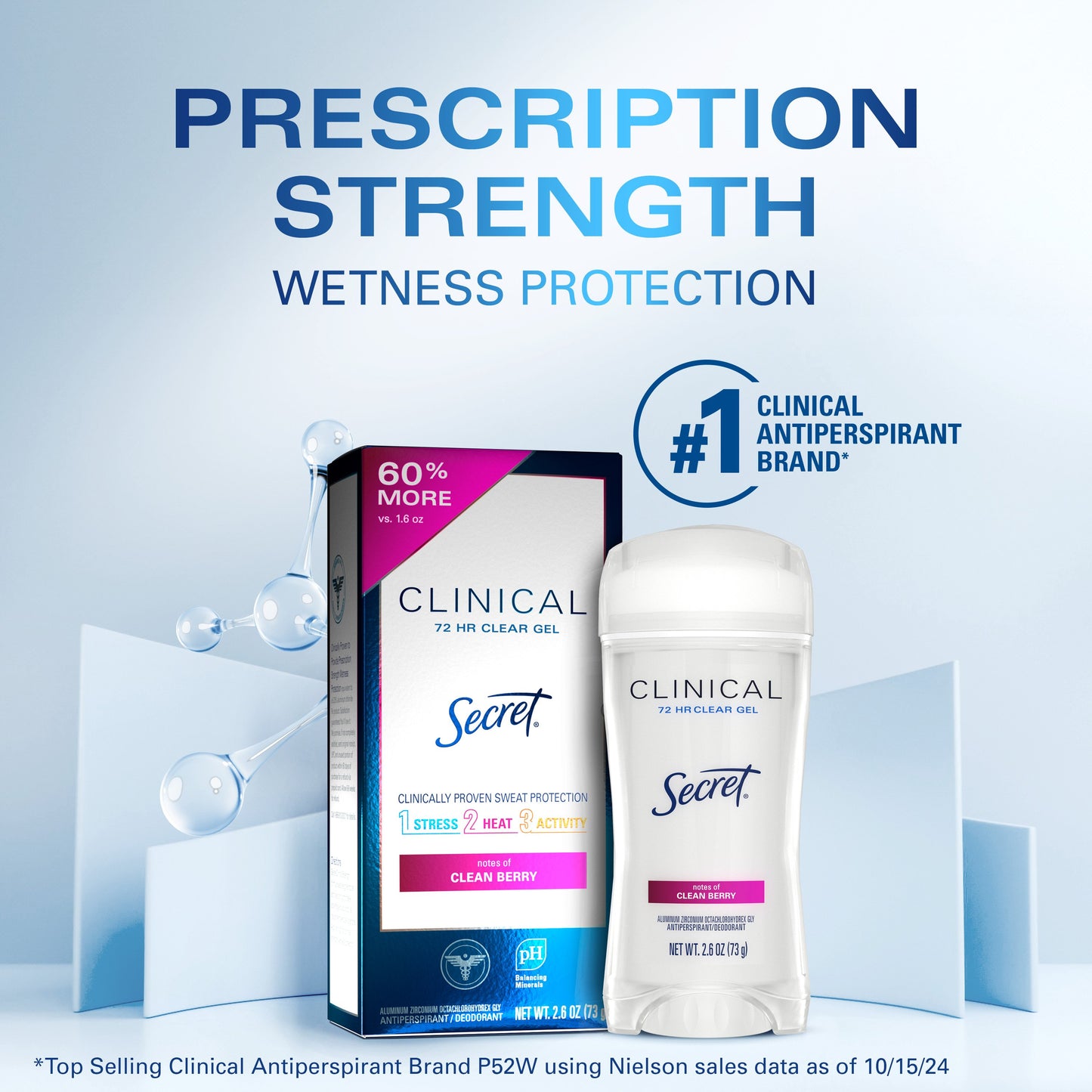 Secret Clinical Clear Gel Antiperspirant & Deodorant  - Clean Berry