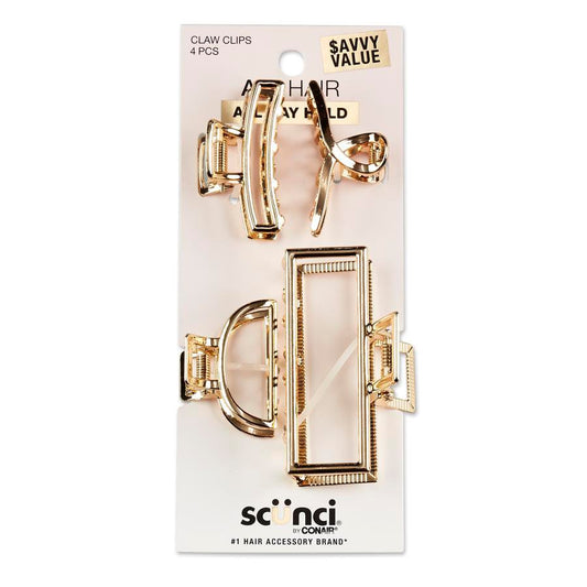 Scunci Mixed Shapes Metal Claw Clips