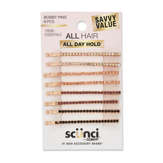 Scunci Savvy Bobby Pins - Stone