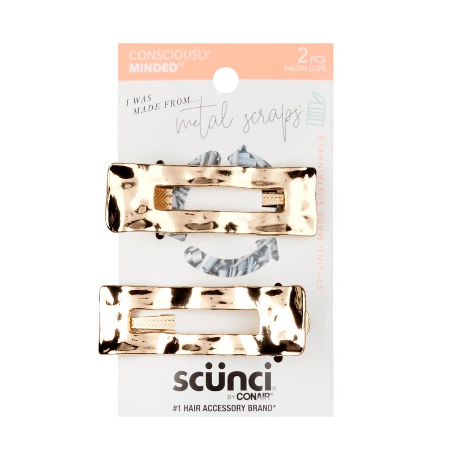 Scunci Consciously Minded Barrettes - Metal