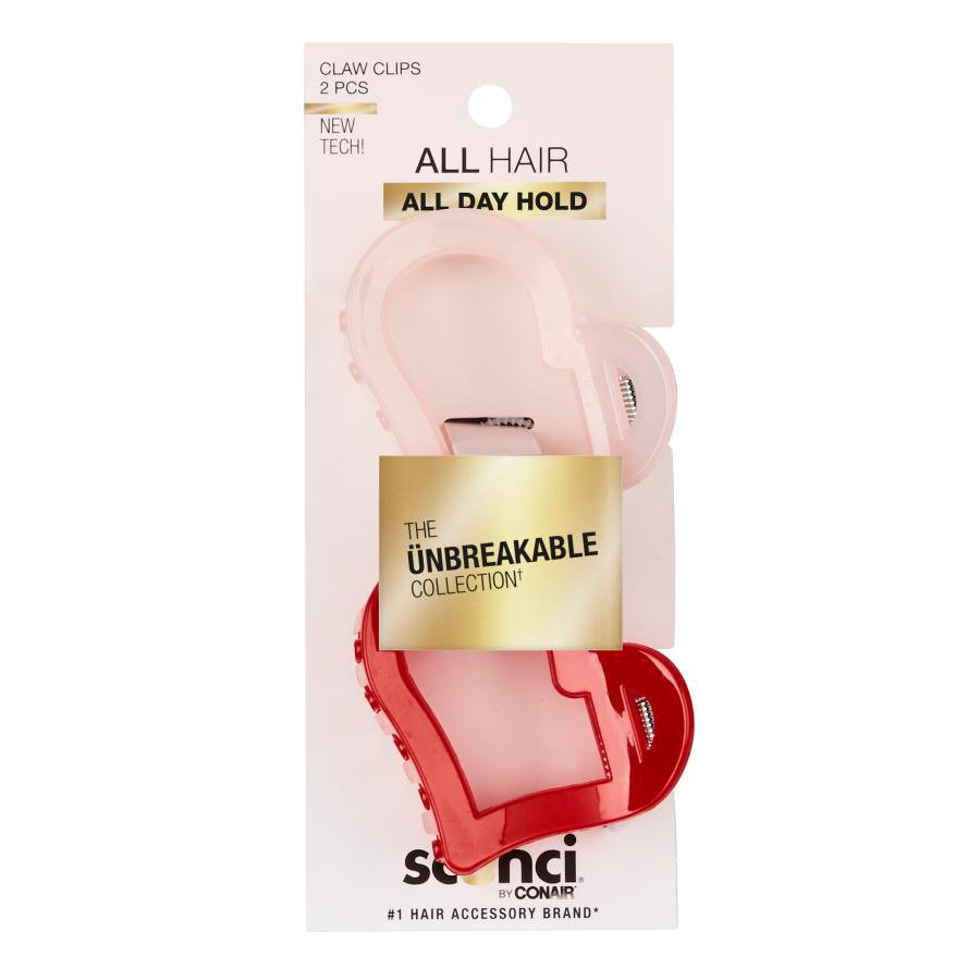 Scunci Unbreakable Heart Claw Hair Clips