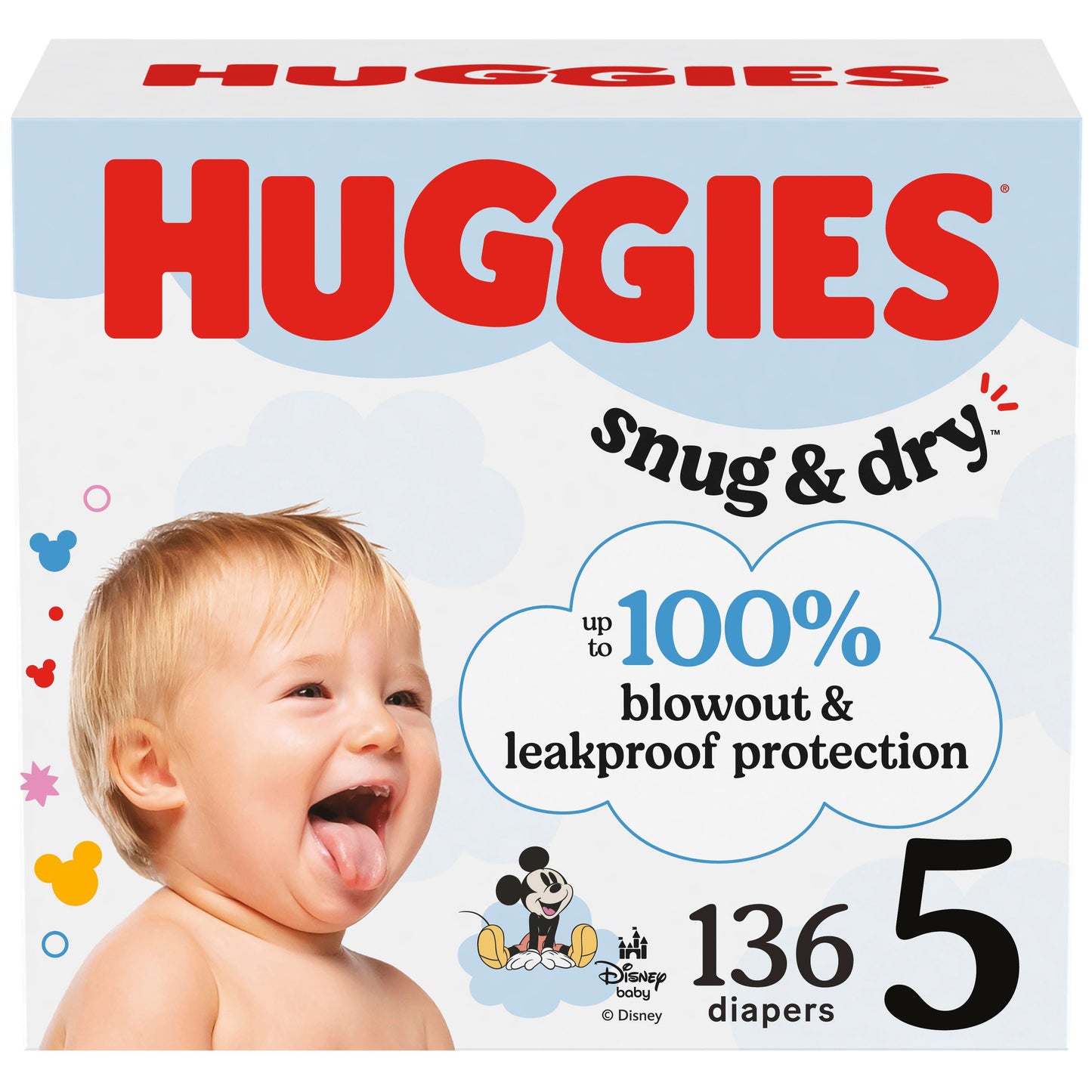 Huggies Snug & Dry Baby Diapers - Size 5 (27+ lbs)