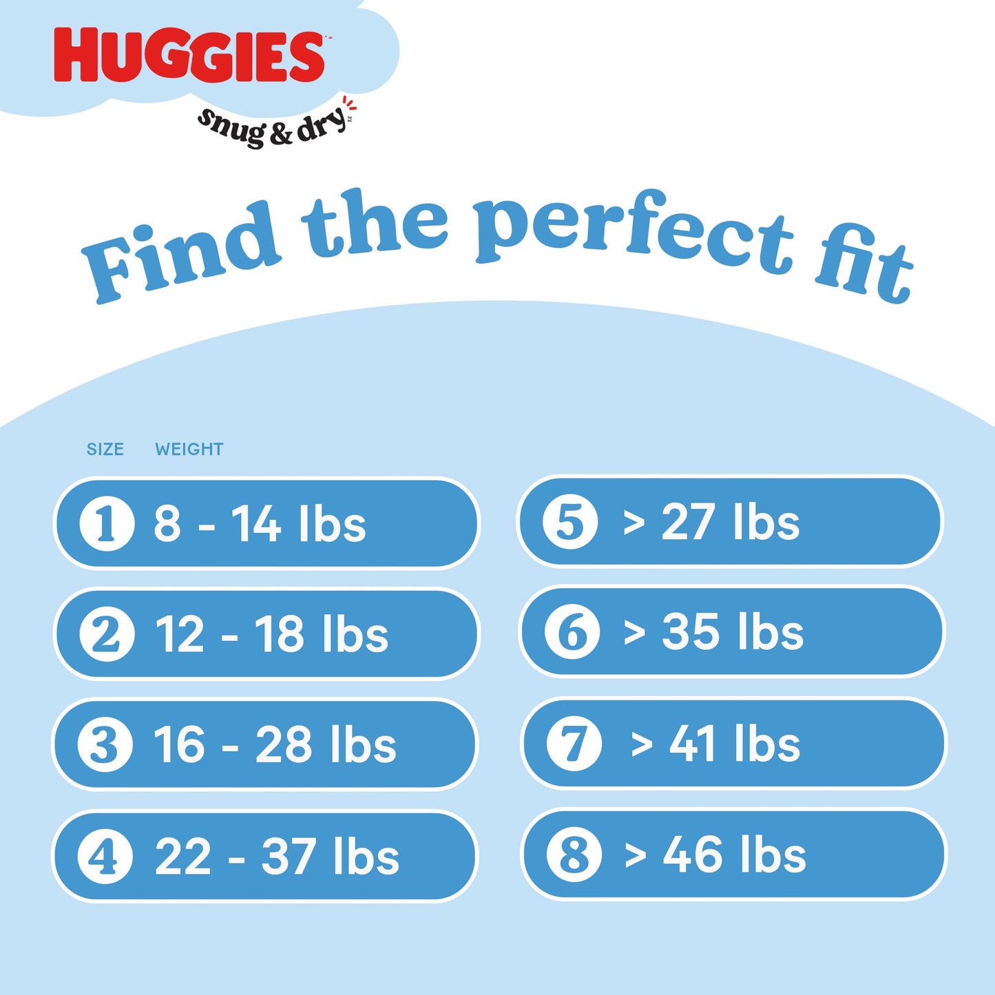 Huggies Snug & Dry Baby Diapers - Size 8 (46+ lbs)