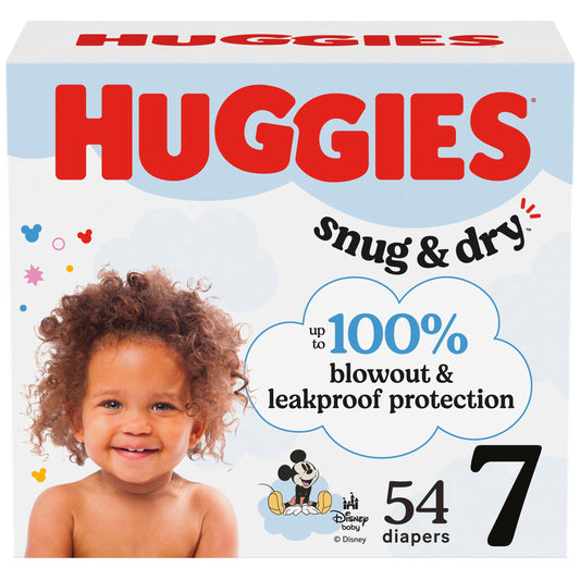 Huggies Snug & Dry Baby Diapers - Size 7 (41+ lbs)