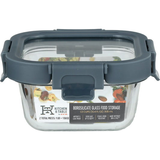 Kitchen & Table by H-E-B Borosilicate Glass Square Food Storage Container