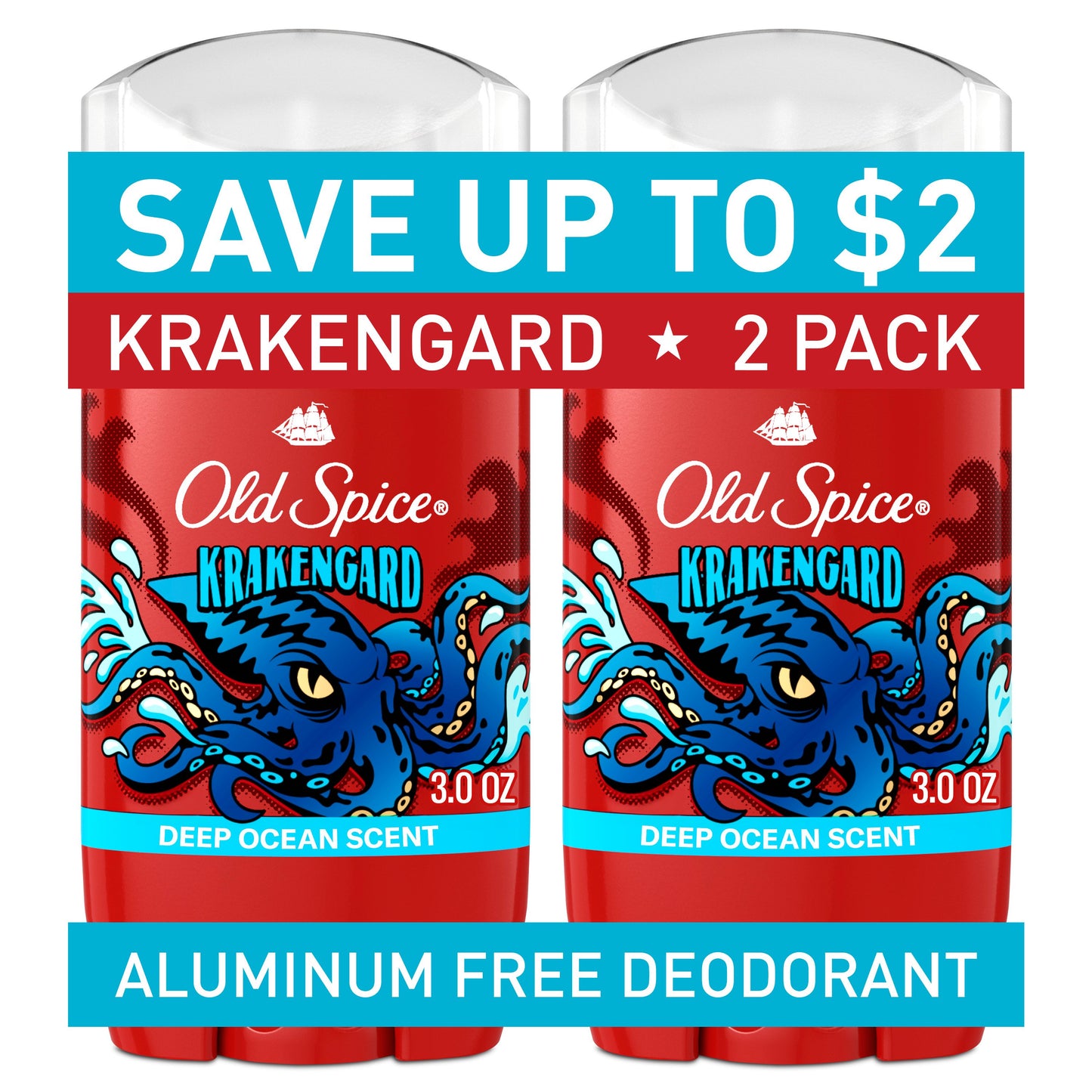Old Spice Antiperspirant Deodorant Stick - Krakengard, 2 pk