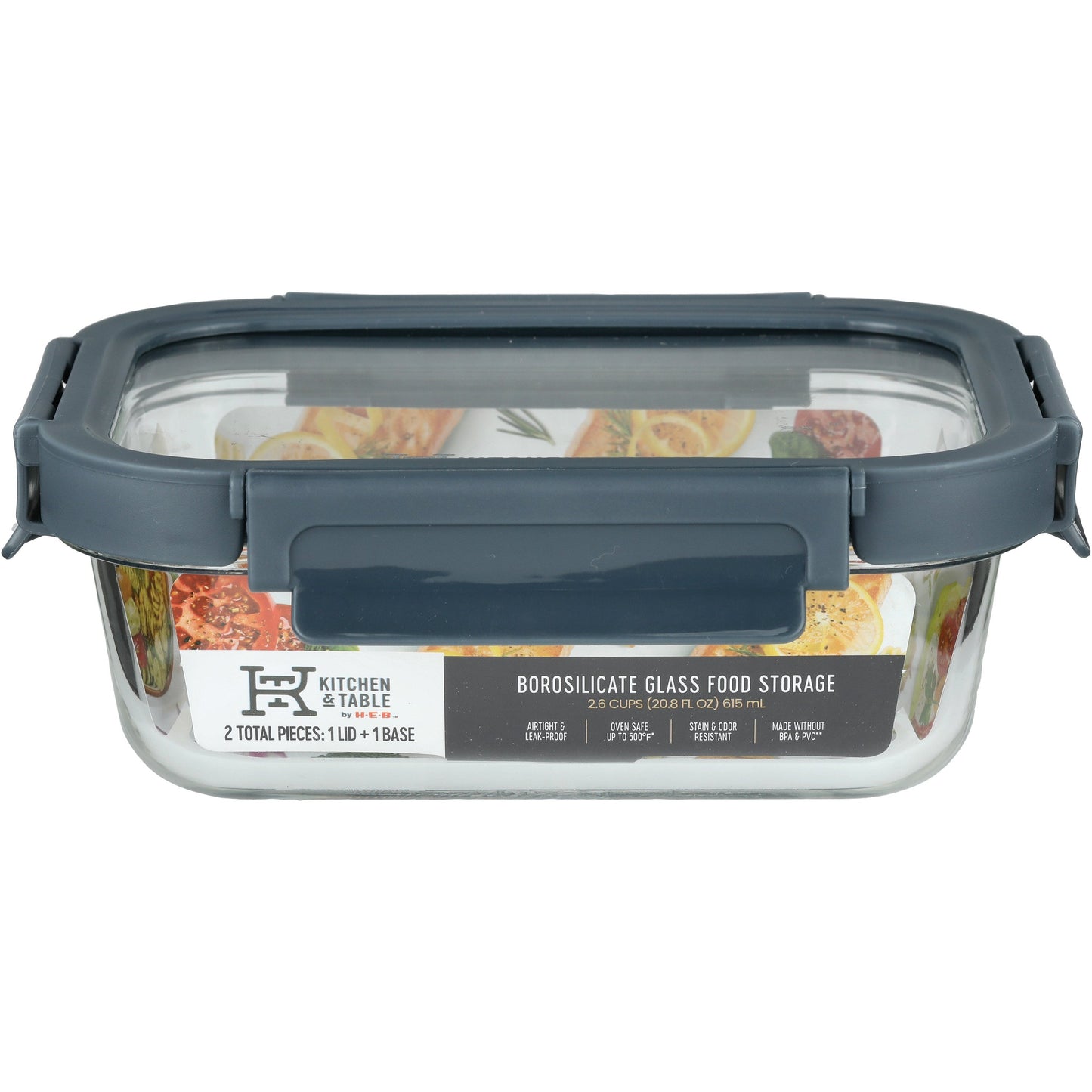 Kitchen & Table by H-E-B Borosilicate Glass Rectangle Food Storage Container