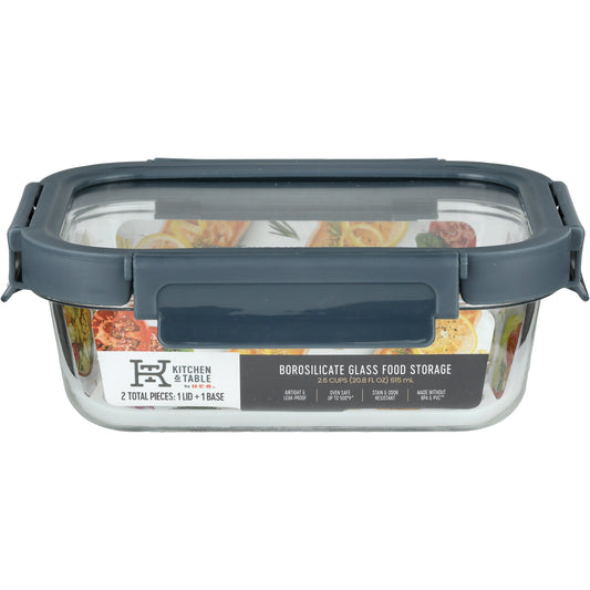 Kitchen & Table by H-E-B Borosilicate Glass Rectangle Food Storage Container