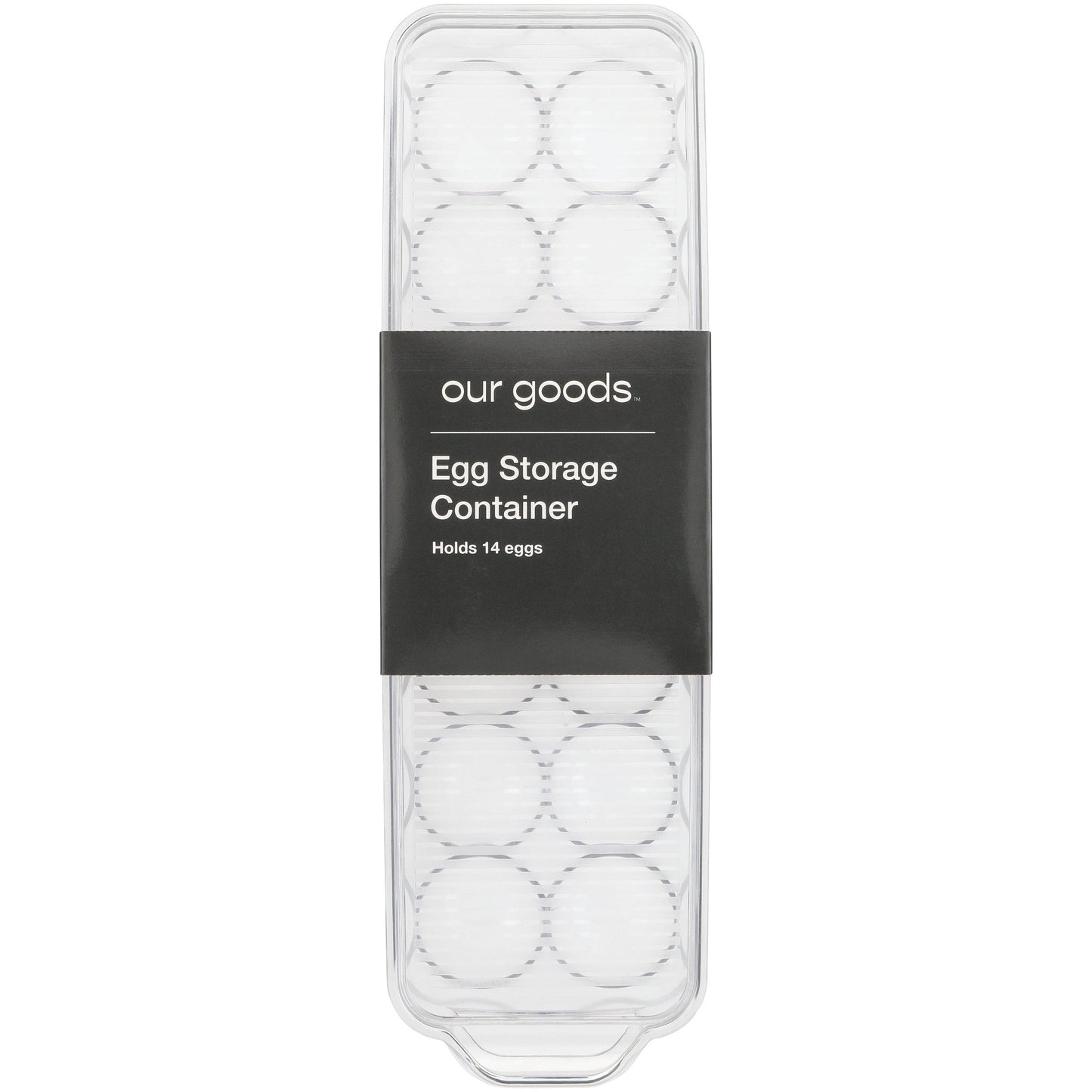 our goods Egg Caddy with Lid - Clear
