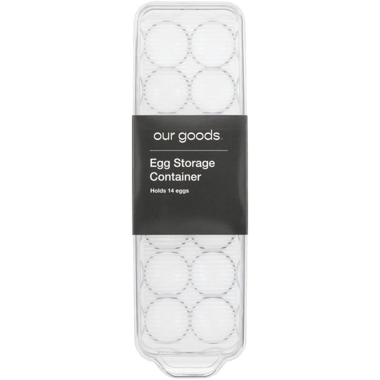our goods Egg Caddy with Lid - Clear