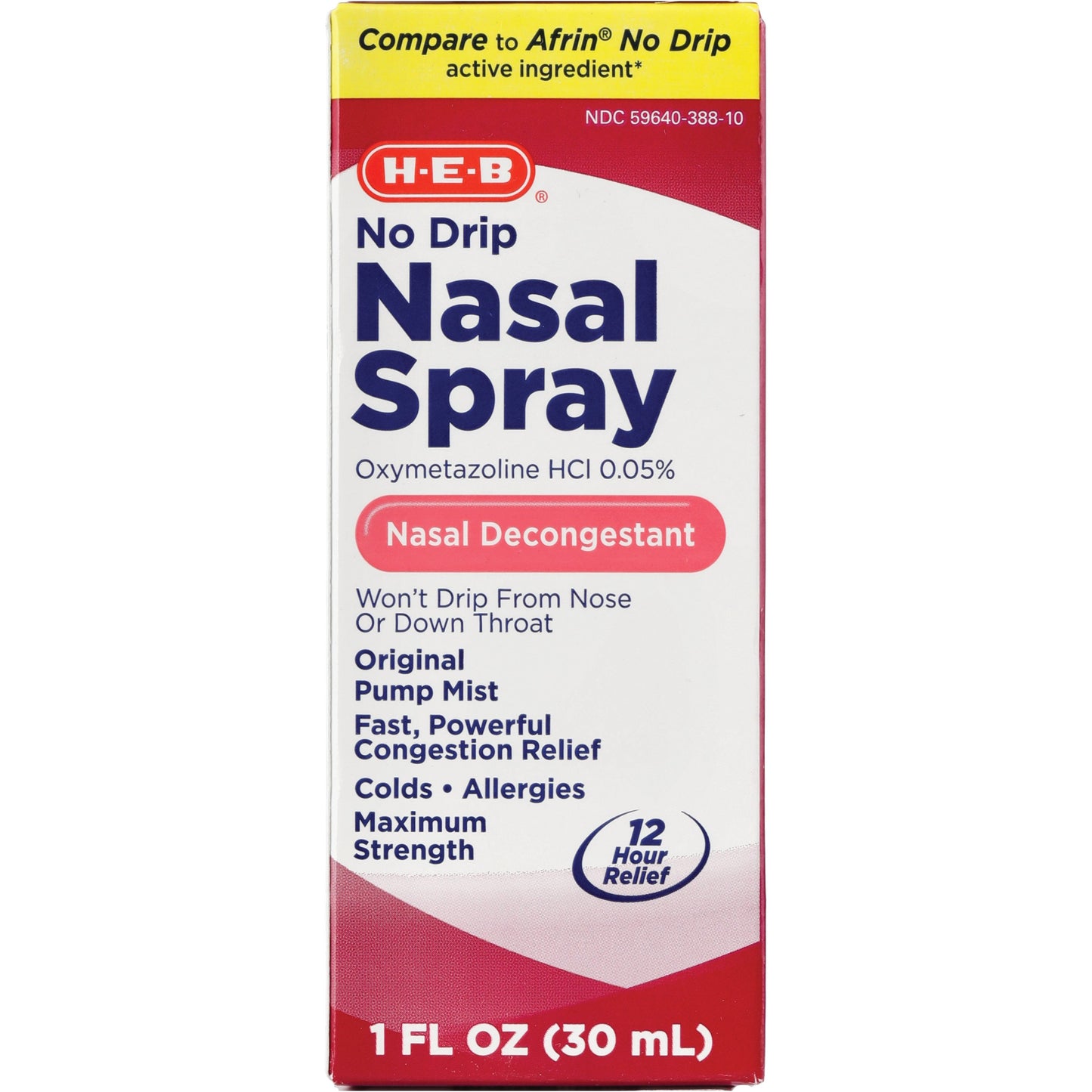 H-E-B No Drip 12hr Relief Nasal Spray
