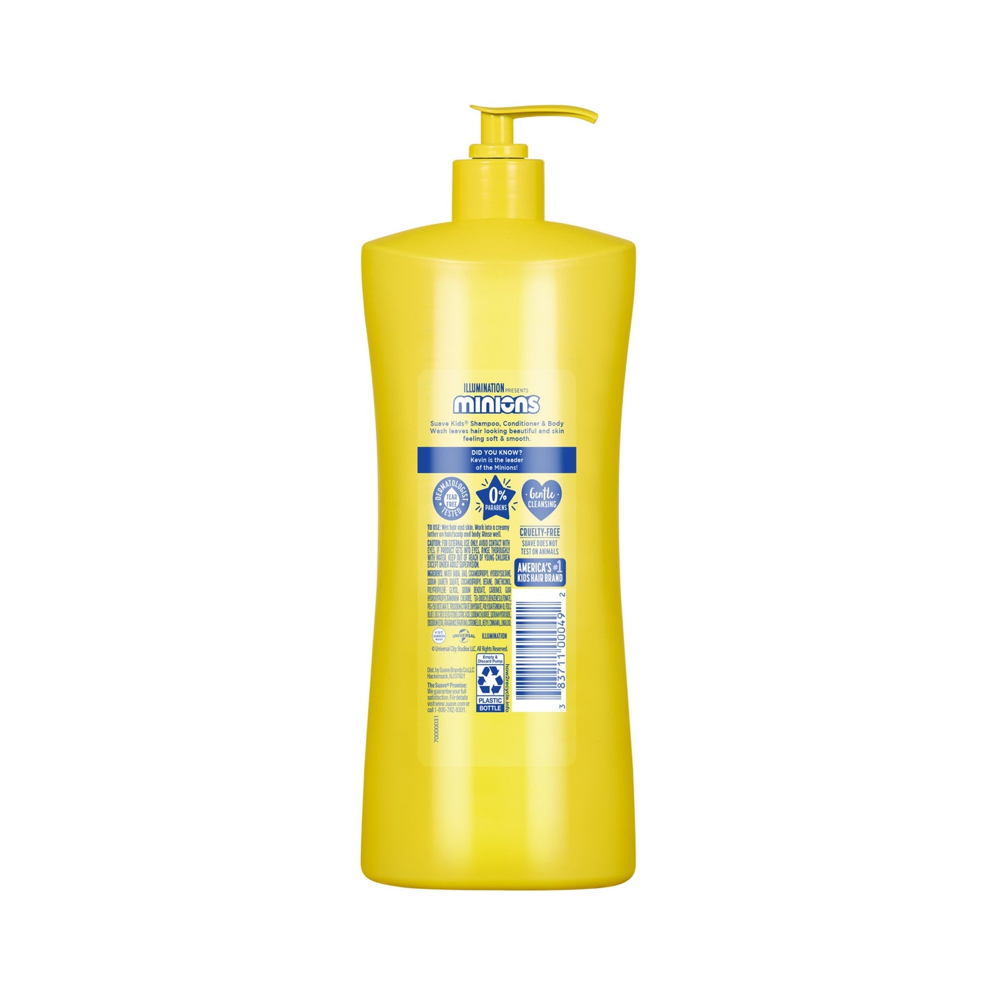 Suave Kids Minions 3-In-1 Shampoo, Conditioner, and Body Wash