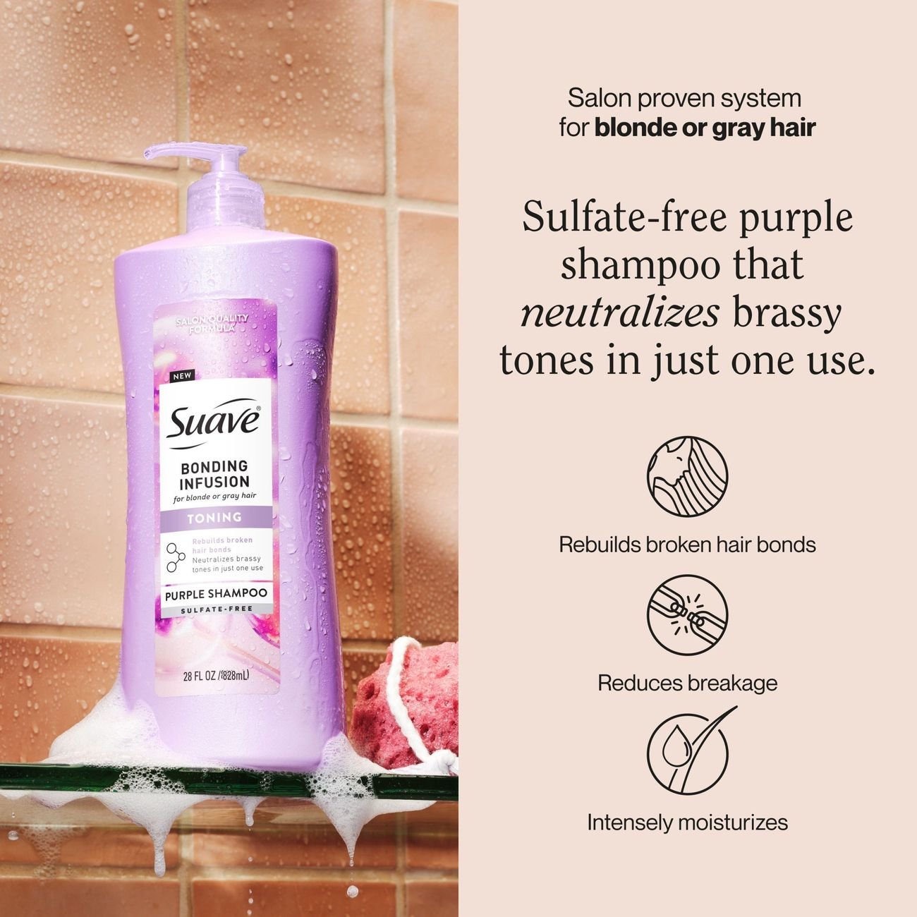 Suave Bonding Infusion Purple Toning Shampoo