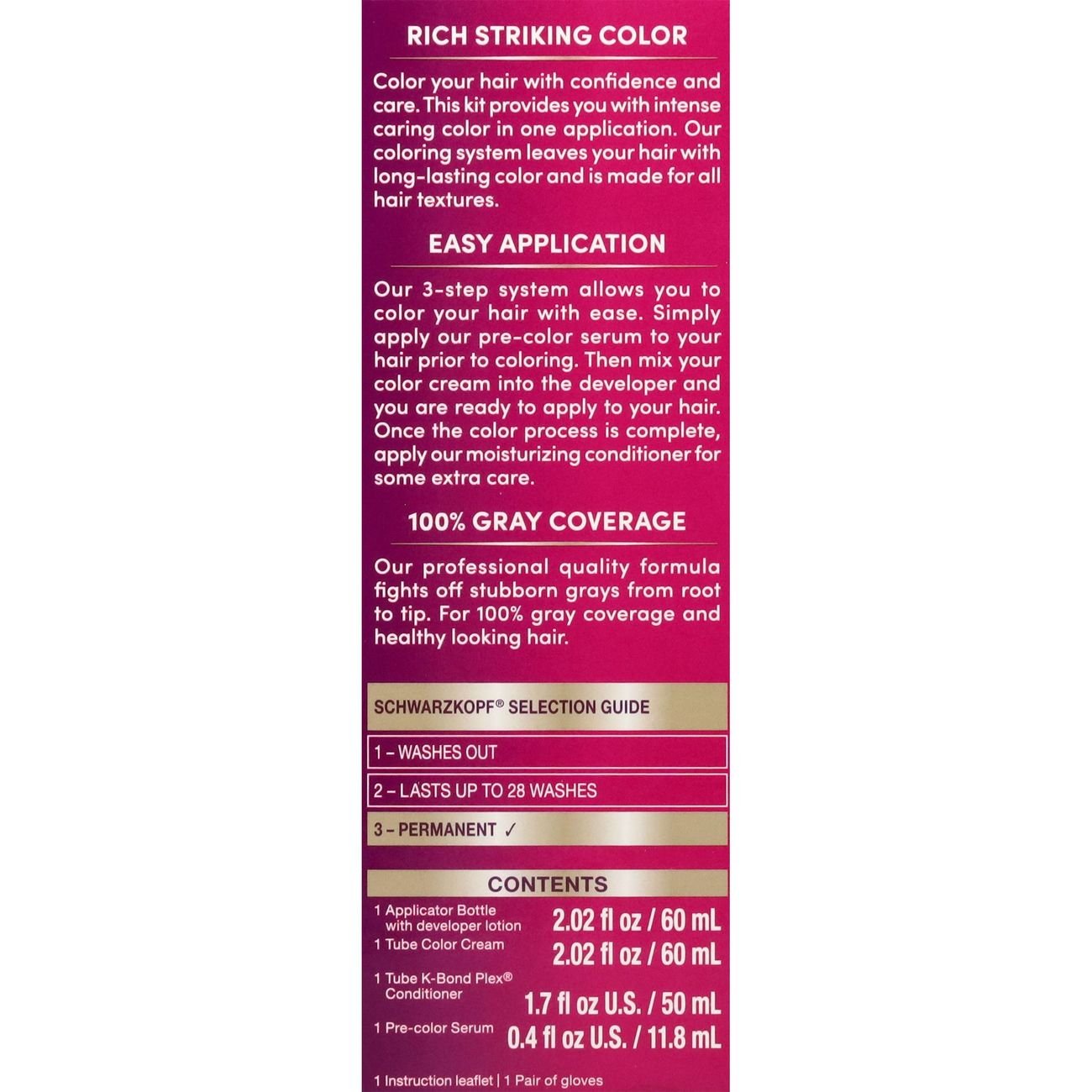 Schwarzkopf Keratin Color Permanent Hair Color - 7.7 Medium Auburn