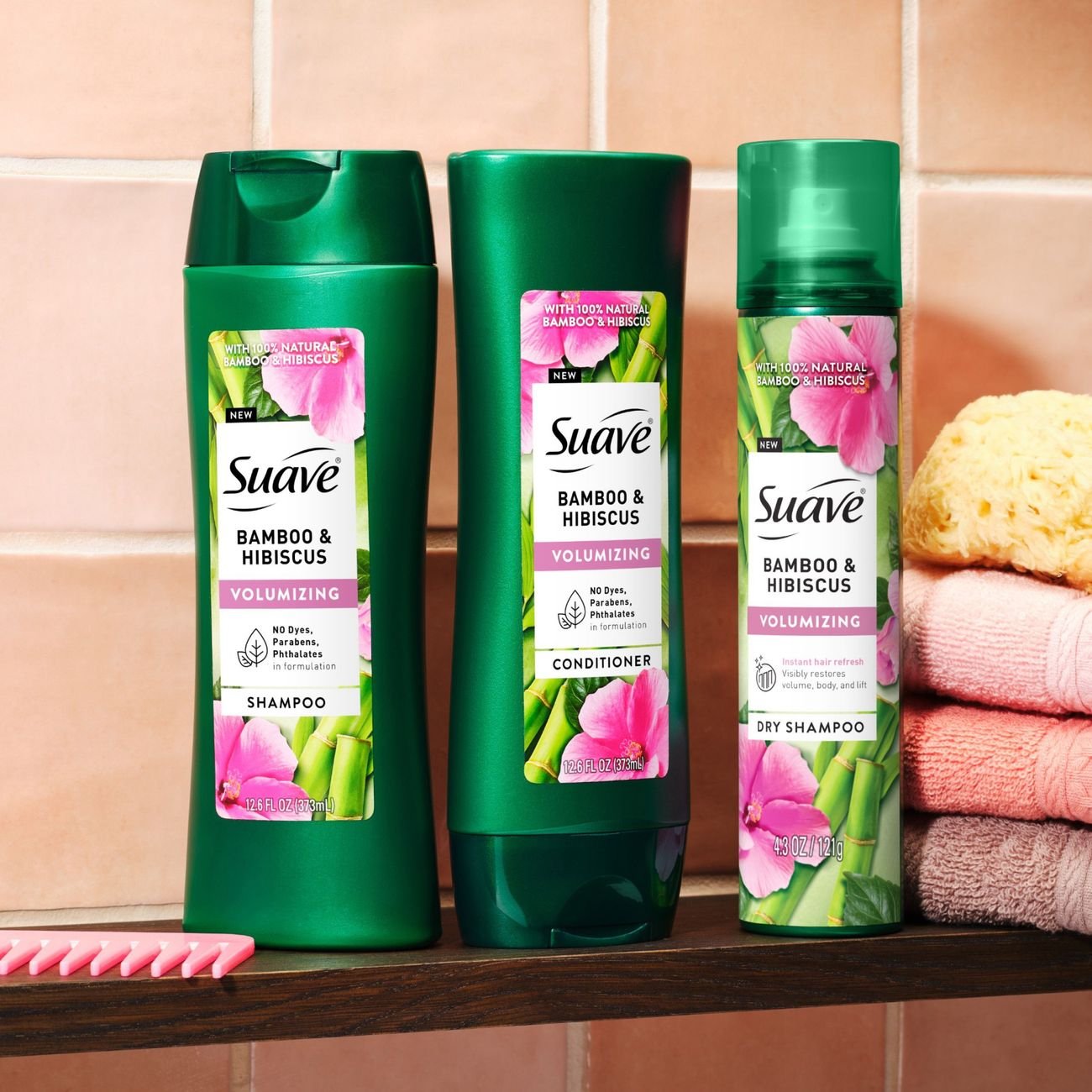 Suave Bamboo & Hibiscus Volumizing Conditioner