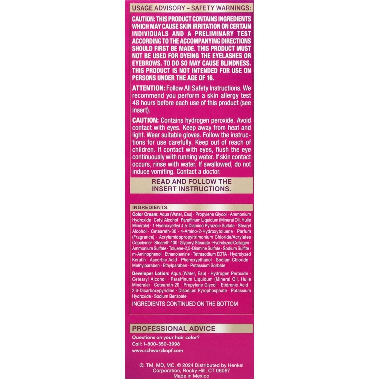 Schwarzkopf Keratin Color Permanent Hair Color - 4.8 Rich Bordeaux
