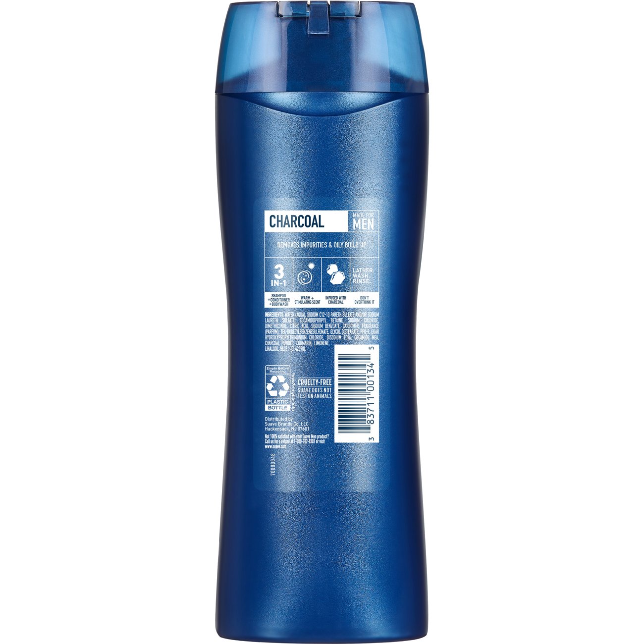 Suave Men Charcoal 3-in-1 Shampoo, Conditioner & Body Wash