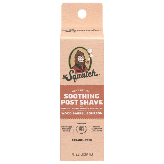 Dr. Squatch Men's Natural Soothing Post Shave Lotion - Wood Barrel Bourbon