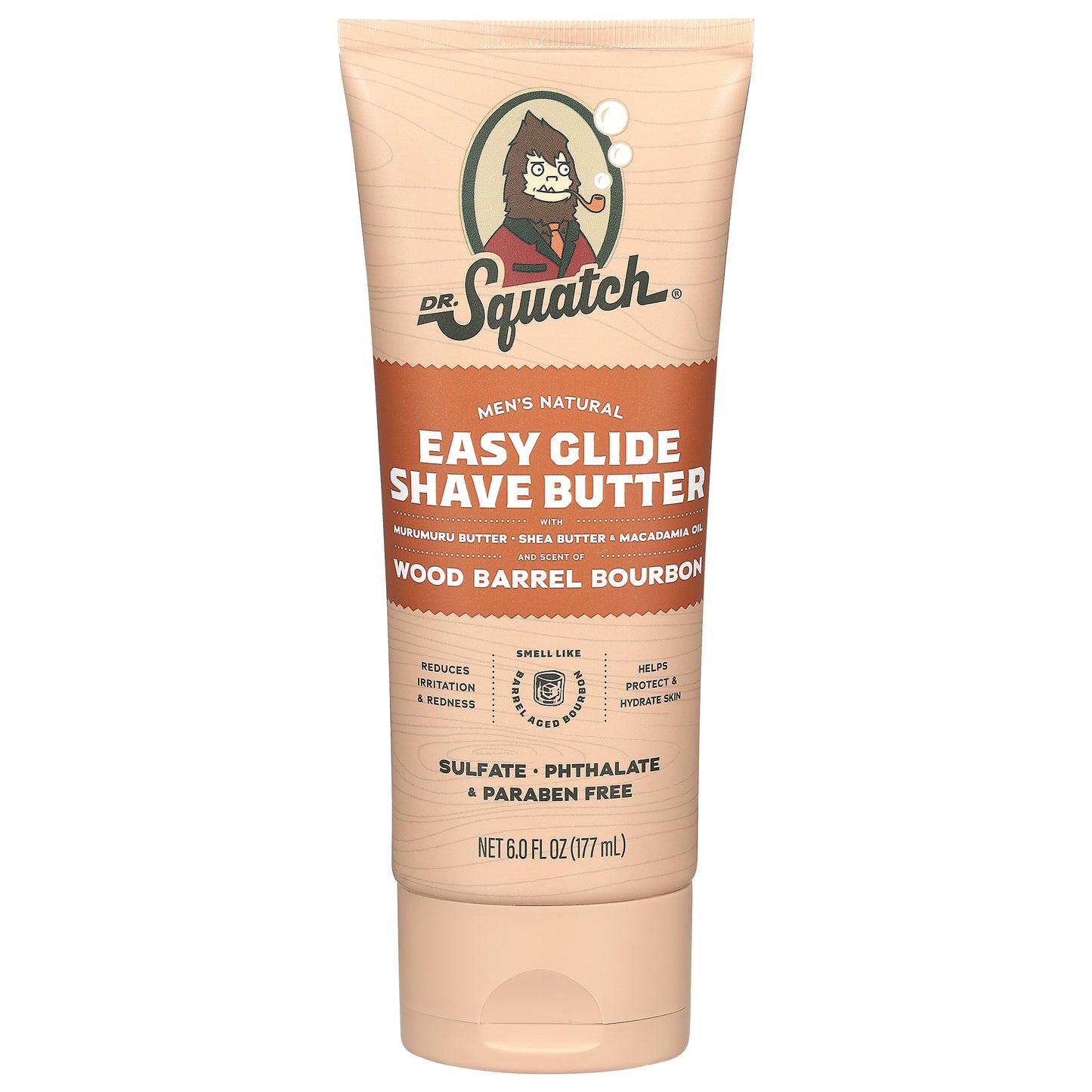 Dr. Squatch Men's Natural Easy Glide Shave Butter - Wood Barrel Bourbon