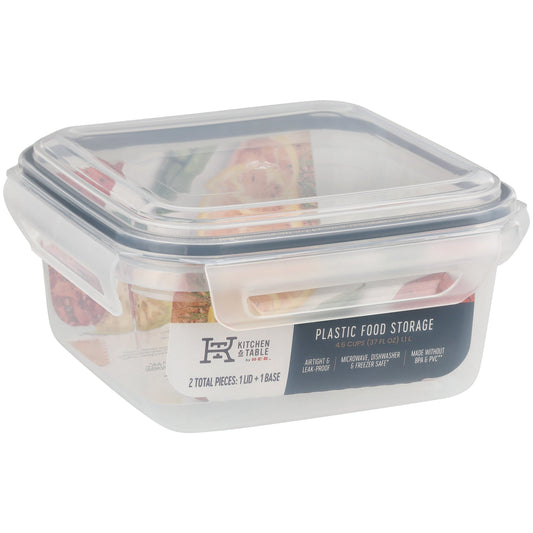 Kitchen & Table by H-E-B Square Plastic Food Storage Container