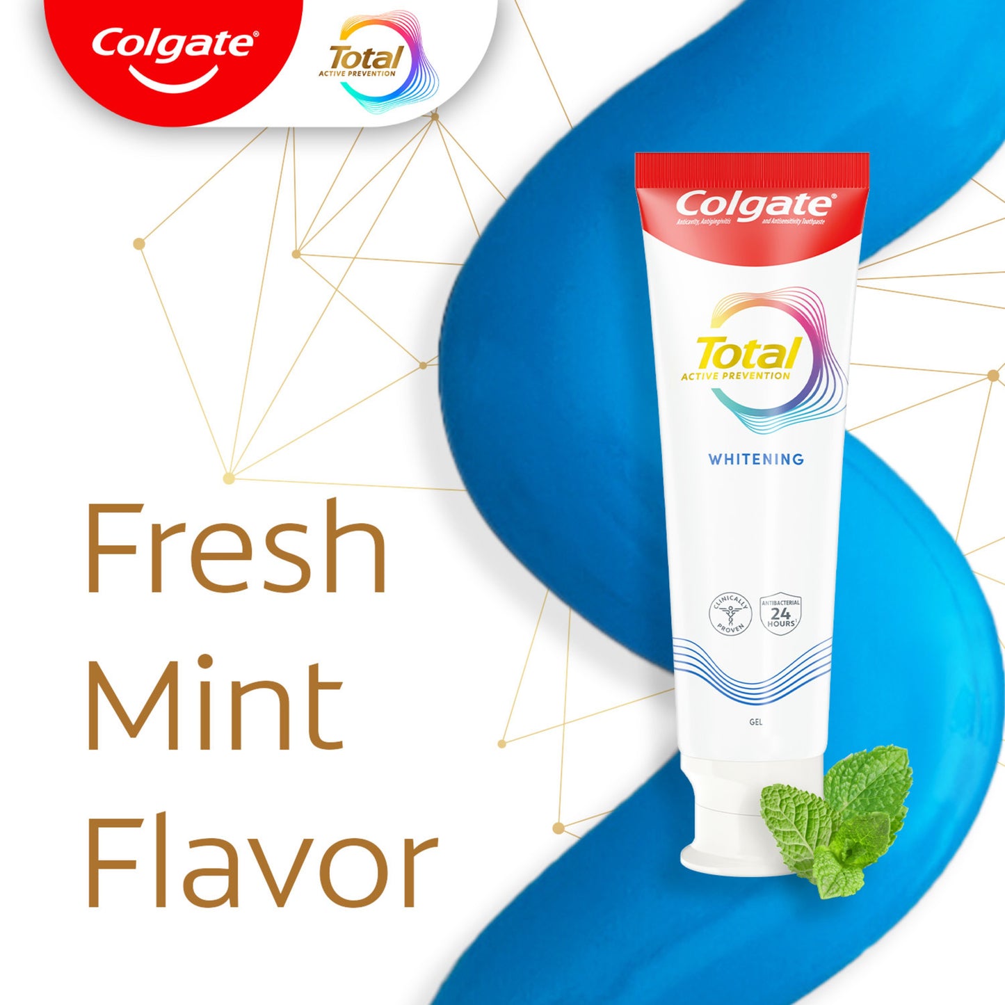 Colgate Total Gel Toothpaste - Whitening, 3pk