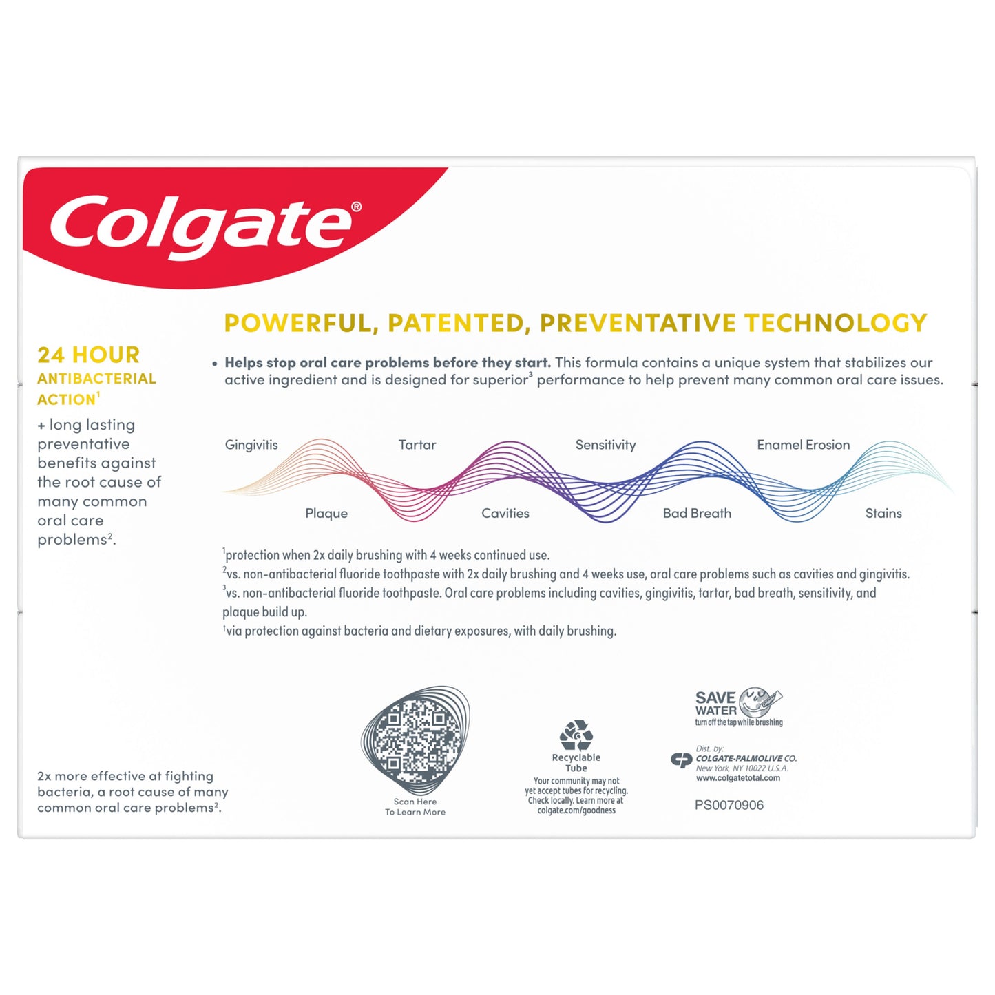 Colgate Total Gel Toothpaste - Whitening, 3pk