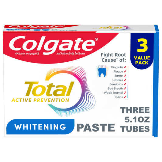 Colgate Total Toothpaste - Whitening, 3pk