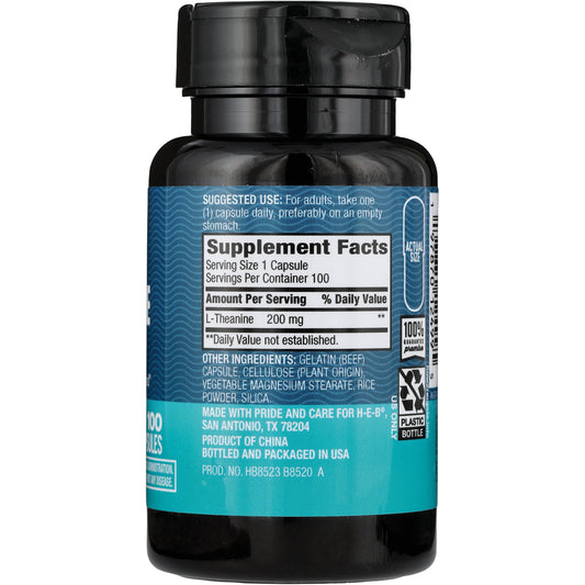 H-E-B Vitamins L-Theanine 200 mg Capsules