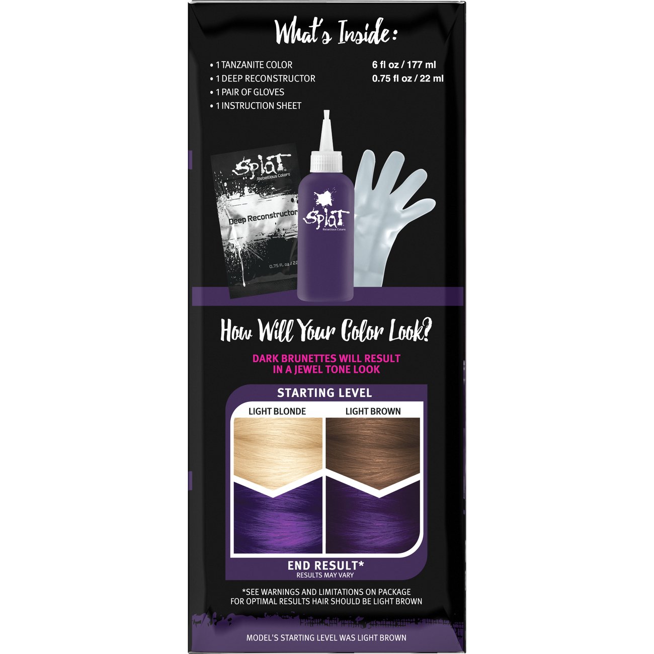 Splat Rebellious Colors Semi-Permanent Hair Color Kit - Midnight Tanzanite