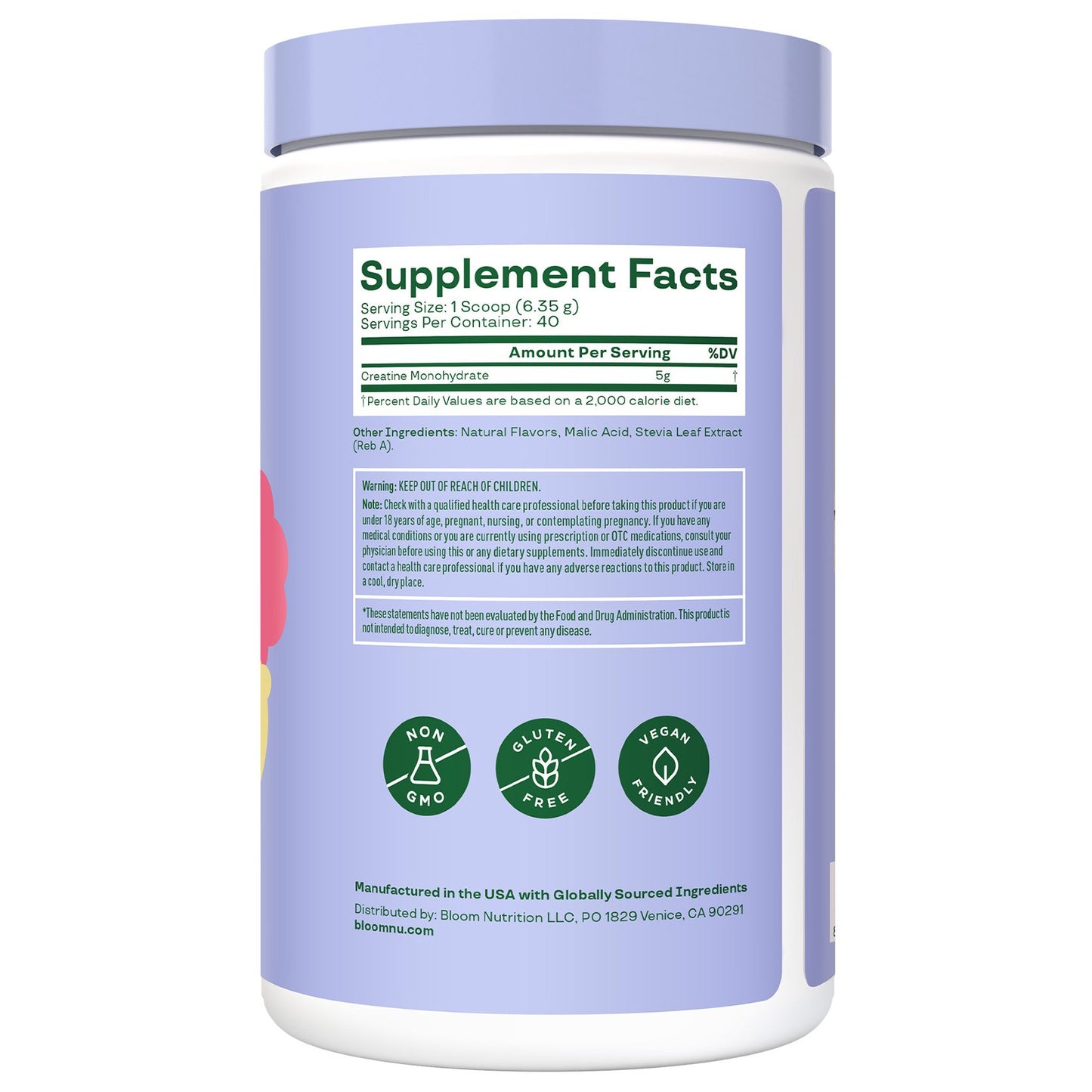 Bloom Creatine Monohydrate - Raspberry Lemon