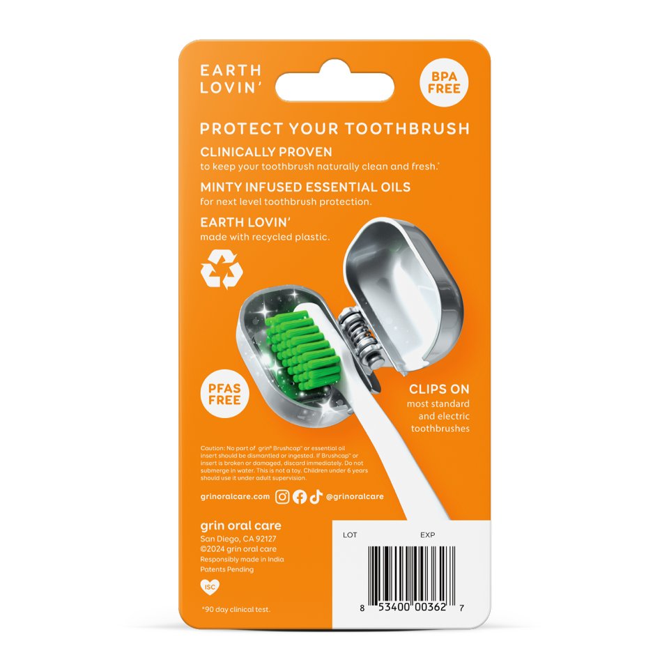 Grin Adult Toothbrush Caps