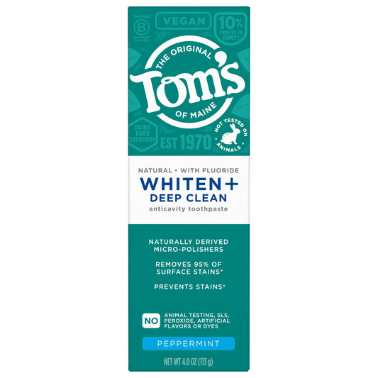 Tom's of Maine Whiten+ Deep Clean Toothpaste Peppermint