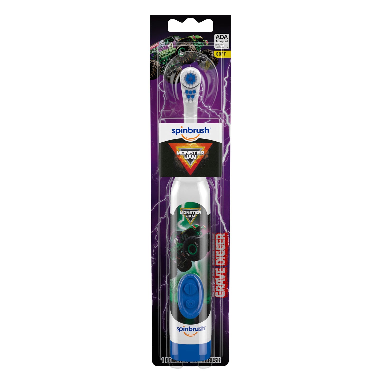Spinbrush Kids Monster Jam Grave Digger Power Toothbrush