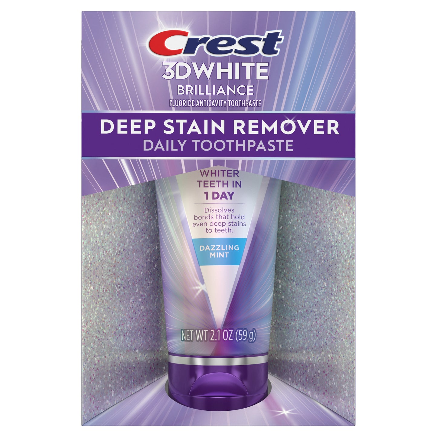 Crest 3DWhite Brilliance Deep Stain Remover Toothpaste - Dazzling Mint