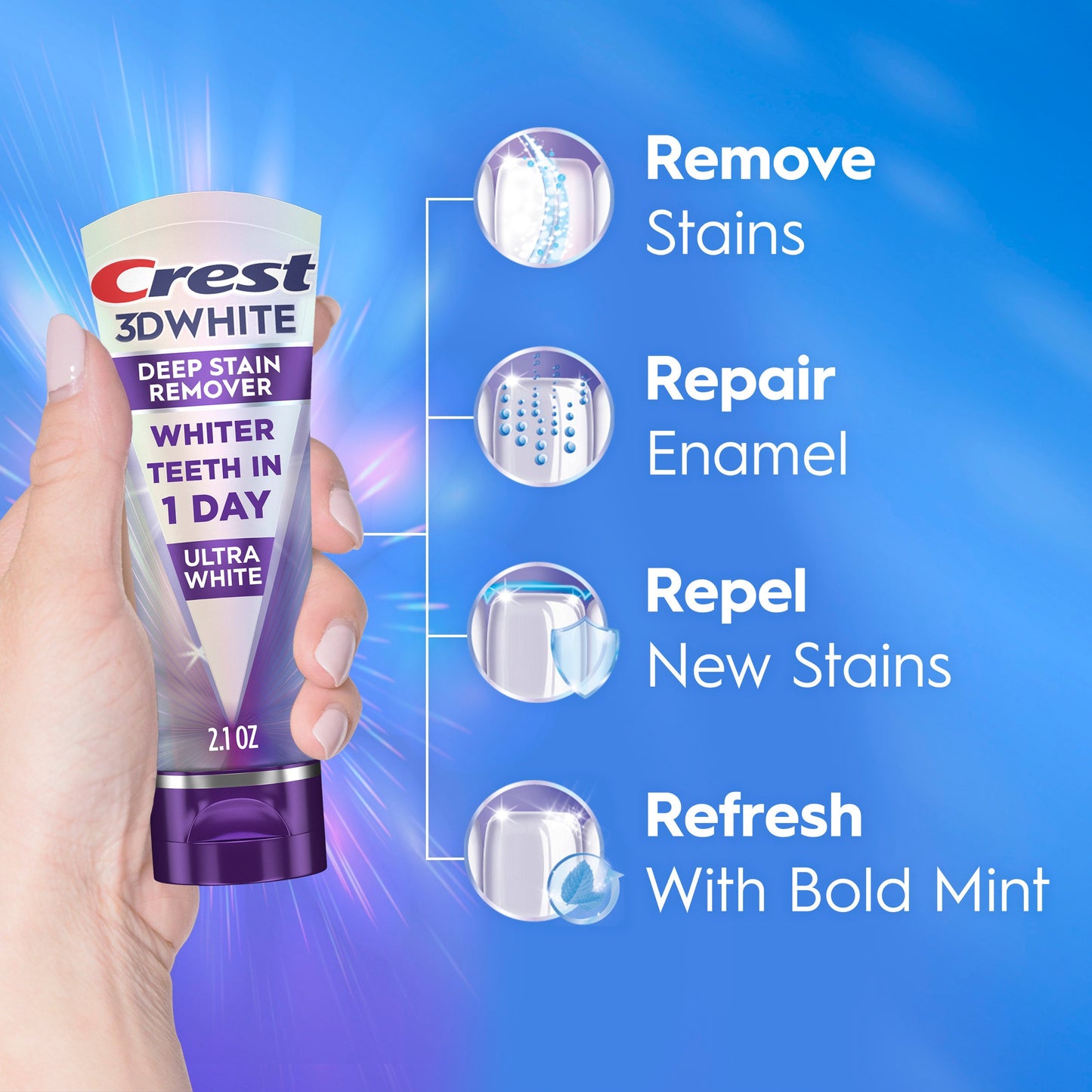 Crest 3D White Brilliance Deep Stain Remover Daily Toothpaste