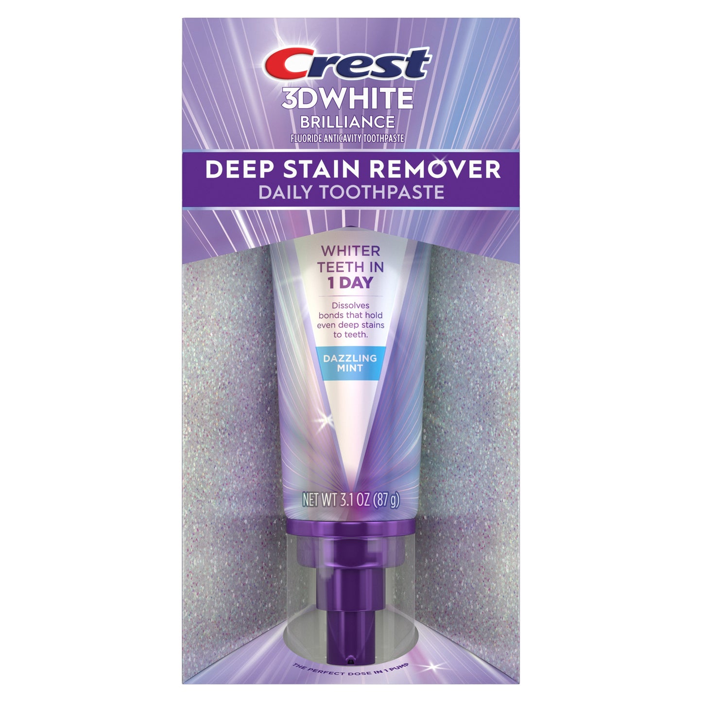 Crest 3D White Stain Remover Daily Toothpaste Dazzling Mint