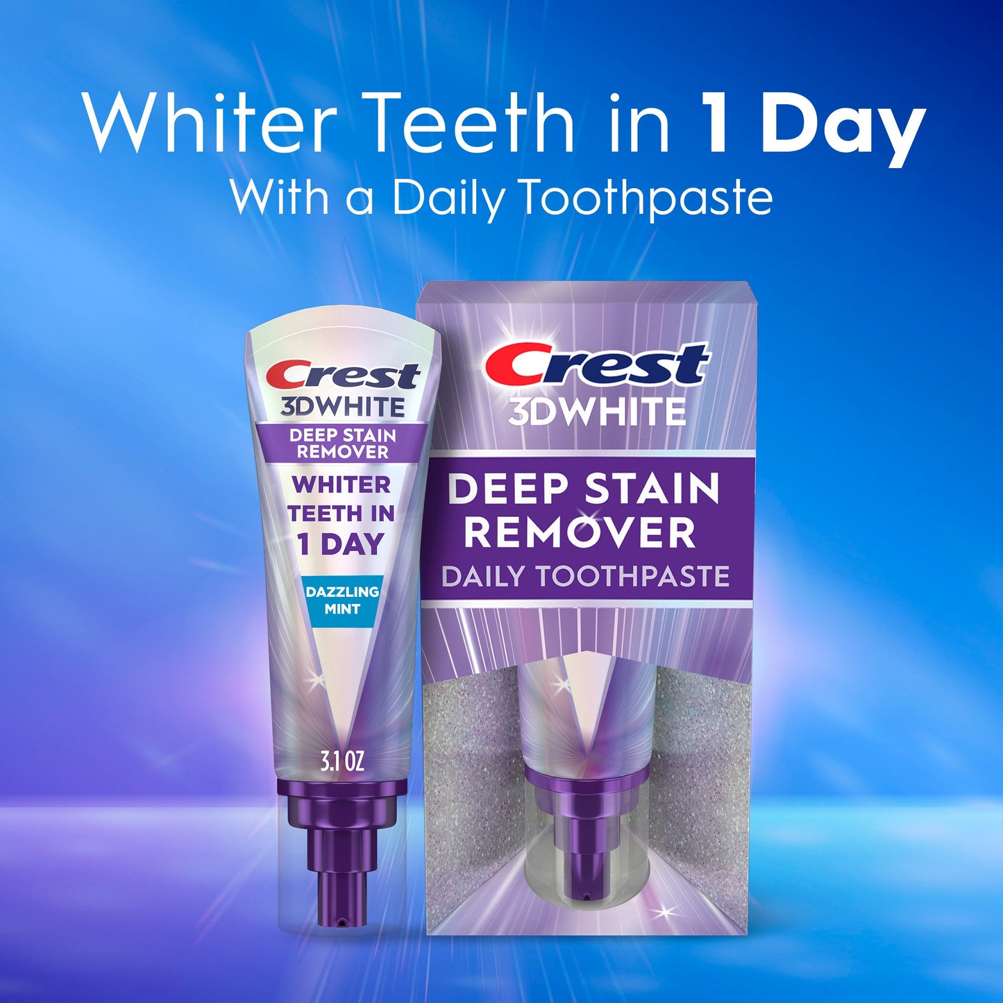 Crest 3D White Stain Remover Daily Toothpaste Dazzling Mint
