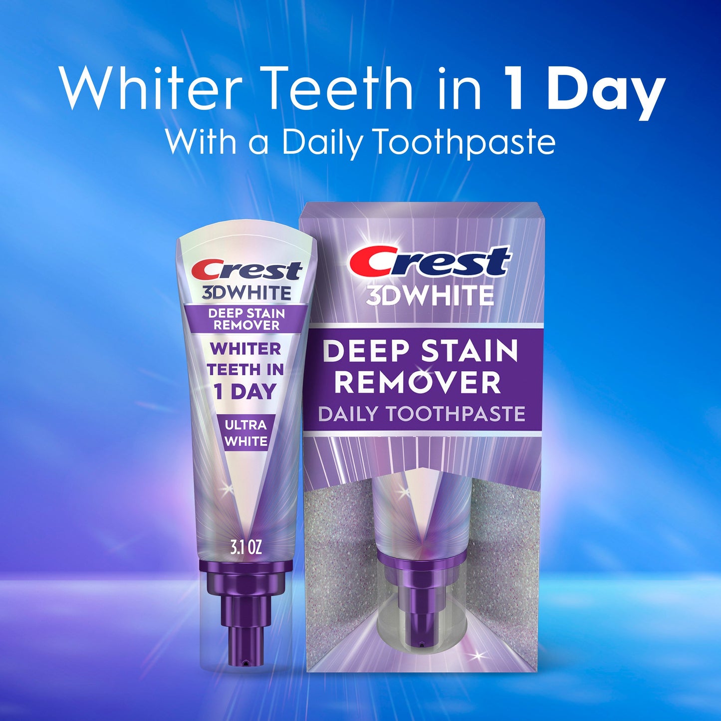 Crest 3D White Deep Stain Remover Toothpaste Ultra White