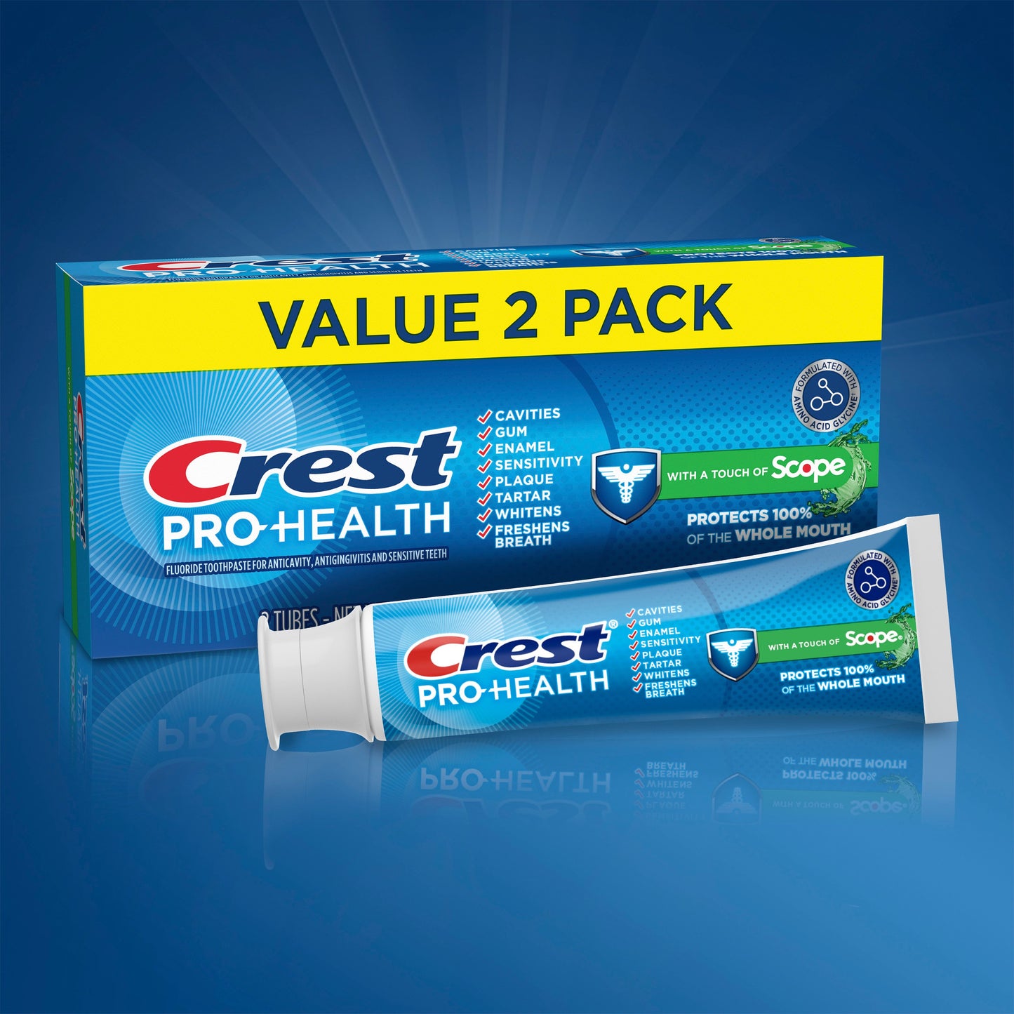 Crest Pro-Health Toothpaste Plus Scope, 4.3oz 2 Pk
