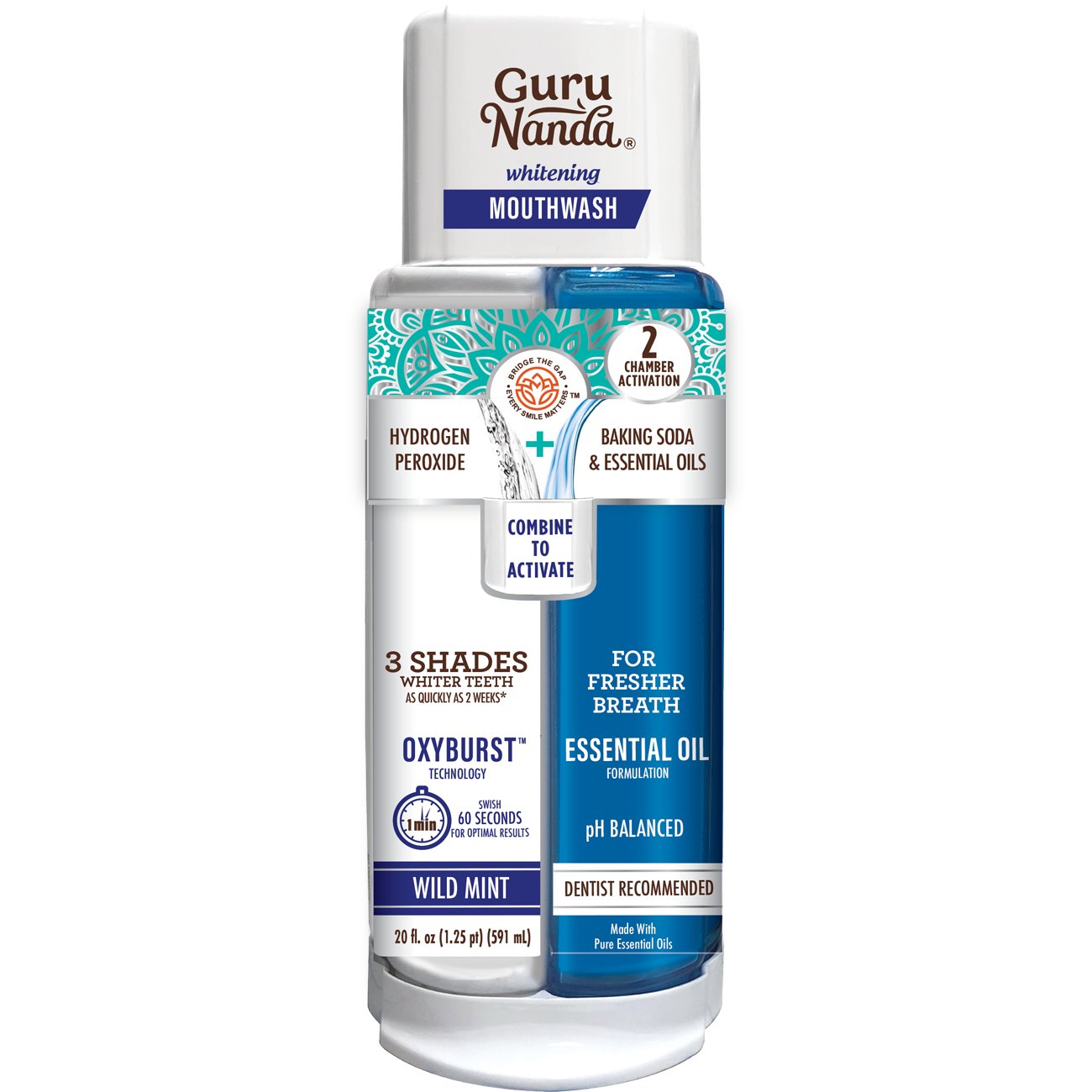 Guru Nanda Whitening Mouthwash - Wild Mint